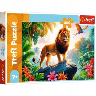 Puzzle 200 elementów Król Dżungli 13329 Trefl Lew