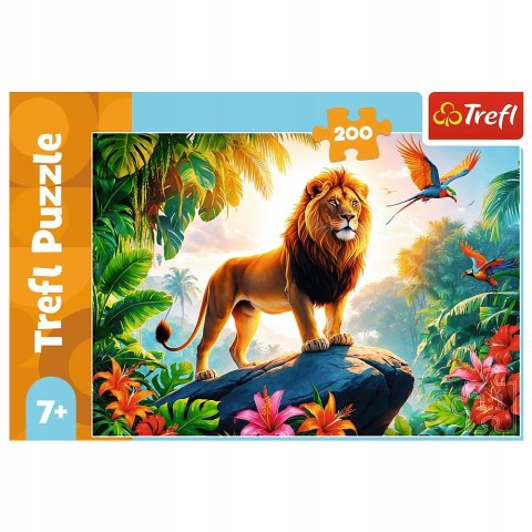 Puzzle 200 elementów Król Dżungli 13329 Trefl Lew