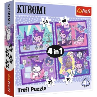 Puzzle 4w1 Dzień Kuromi Hello Kitty 34676 Trefl 4+