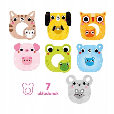 Puzzle CzuCzu Moje puzzle z dziurką Zwierzątka 14 elementów Czu Czu