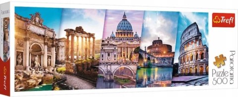Puzzle panorama 500 elementów 29505 Podróż do Włoch Trefl