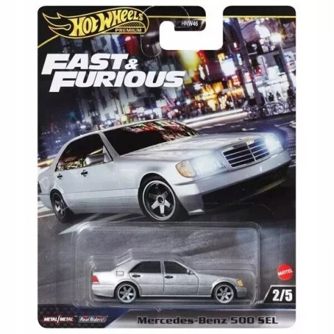 Samochód Hot Wheels Premium Mercedes-Benz 500 SEL Fast & Furious HRT94