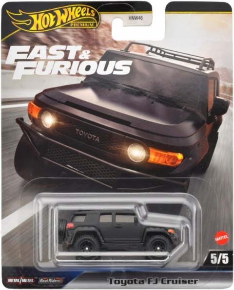 Samochód Hot Wheels Premium Toyota FJ Cruiser czarny HRT99 Fast & Furious