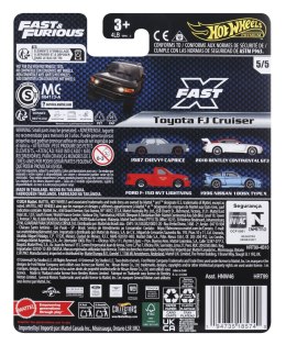 Samochód Hot Wheels Premium Toyota FJ Cruiser czarny HRT99 Fast & Furious