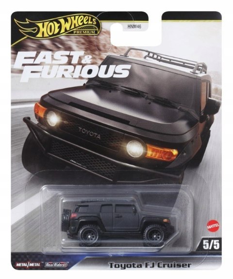Samochód Hot Wheels Premium Toyota FJ Cruiser czarny HRT99 Fast & Furious