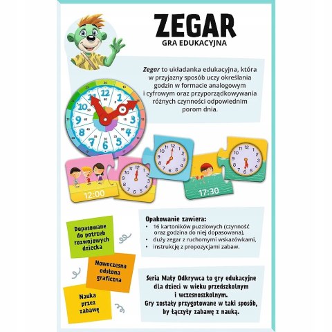 Zegar Mały odkrywca gra edukacyjna Trefl Rodzina Treflików 4+
