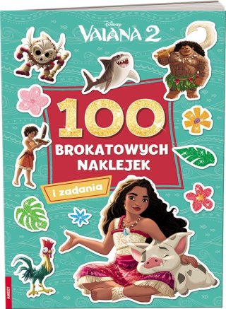 100 brokatowych naklejek Vaiana 2 Ameet Zadania Naklejki