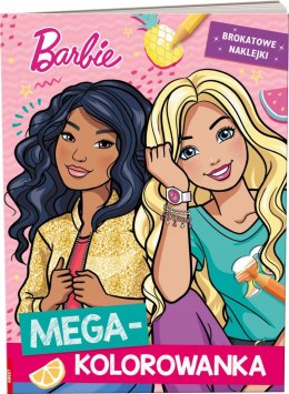 Barbie Mega kolorowanka brokatowe naklejki Ameet