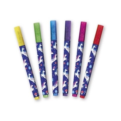 Brokatowe flamastry kolorowe zestaw kreatywny Kraina snów, 6 lat+, Janod