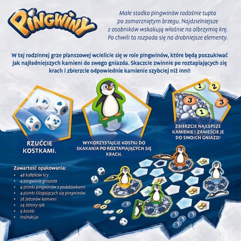 Gra Planszowa dla dzieci Rodzinna Pingwiny Trefl 6+