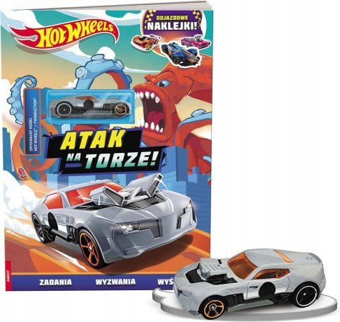 Hot Wheels Atak na torze Ameet + Autko Twinduction Odjazdowe Naklejki