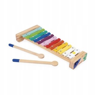 Instrument muzyczny drewniany Ksylofon cymbałki, Gioia, 18m + Janod