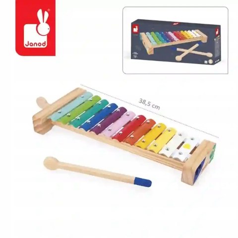 Instrument muzyczny drewniany Ksylofon cymbałki, Gioia, 18m + Janod