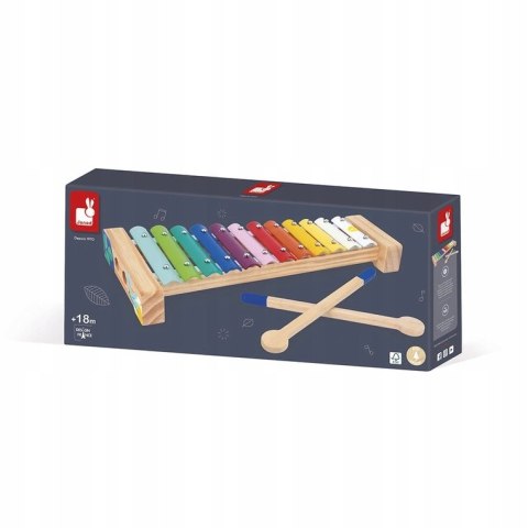 Instrument muzyczny drewniany Ksylofon cymbałki, Gioia, 18m + Janod
