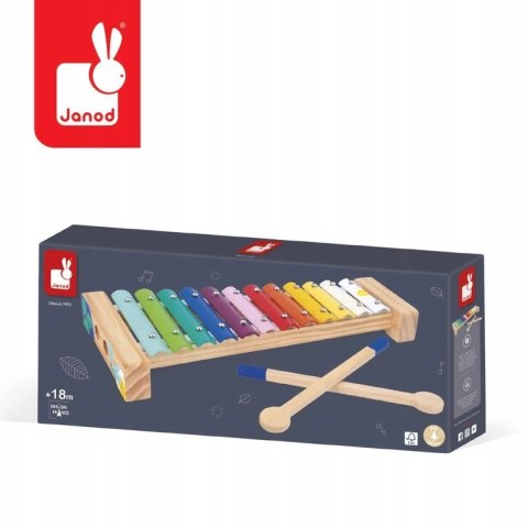 Instrument muzyczny drewniany Ksylofon cymbałki, Gioia, 18m + Janod