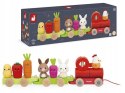 Janod Pociąg z klockami i figurkami do ciągnięcia Farma 12m+