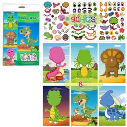 Karty z naklejkami Askato Dinozaury Naklejki