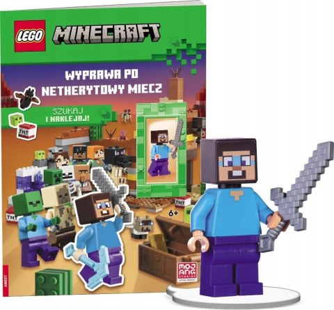 Lego Minecraft Wyprawa po netherytowy miecz Ameet + Figurka Steve z Mieczem