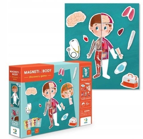 Magnetyczny zestaw edukacyjny 123 elementów Ludzkie ciało Dodo