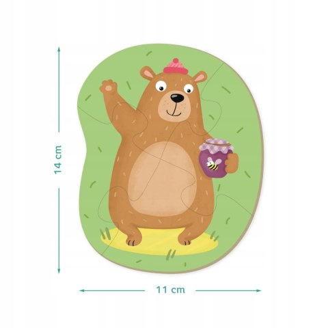 Moje PIerwsze Puzzle Dodo 18 elementów Puzzle 2-3-4 Zwierzęta leśne