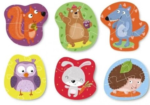 Moje PIerwsze Puzzle Dodo 18 elementów Puzzle 2-3-4 Zwierzęta leśne