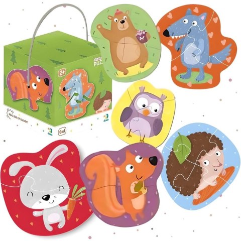 Moje PIerwsze Puzzle Dodo 18 elementów Puzzle 2-3-4 Zwierzęta leśne