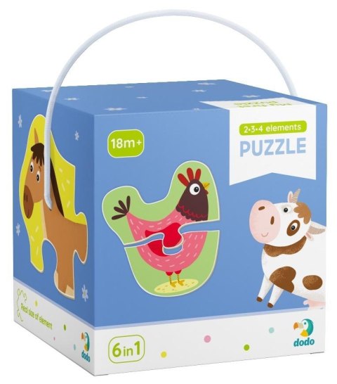 Moje Pierwsze Puzzle 6w1 Dodo Toys 2-3-4 Zwierzęta domowe 6 Układanek