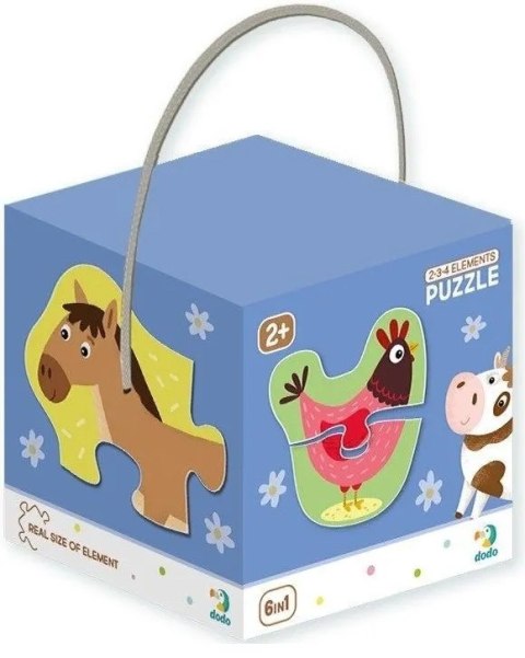 Moje Pierwsze Puzzle 6w1 Dodo Toys 2-3-4 Zwierzęta domowe 6 Układanek