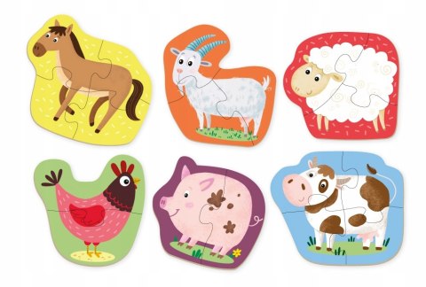 Moje Pierwsze Puzzle 6w1 Dodo Toys 2-3-4 Zwierzęta domowe 6 Układanek