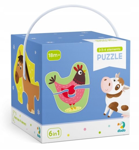 Moje Pierwsze Puzzle 6w1 Dodo Toys 2-3-4 Zwierzęta domowe 6 Układanek