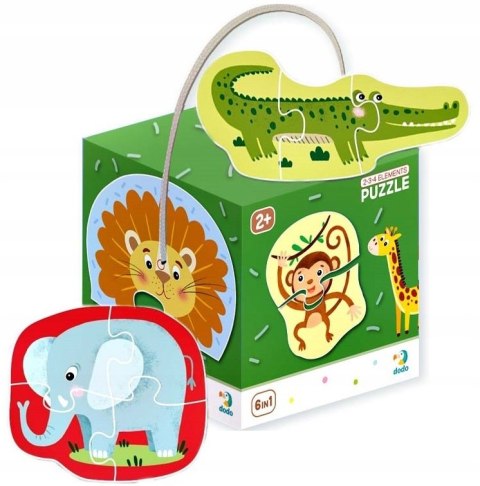 Moje Pierwsze Puzzle Dodo 2-3-4 elementy Zwierzęta Egzotyczne