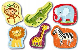 Moje Pierwsze Puzzle Dodo 2-3-4 elementy Zwierzęta Egzotyczne