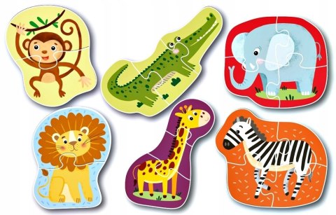 Moje Pierwsze Puzzle Dodo 2-3-4 elementy Zwierzęta Egzotyczne