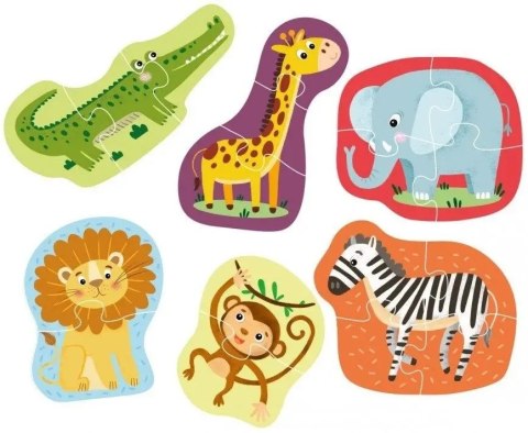 Moje Pierwsze Puzzle Dodo 2-3-4 elementy Zwierzęta Egzotyczne