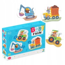 Moje Pierwsze Puzzle dodo 3w1 Transport Pojazdy 18m+