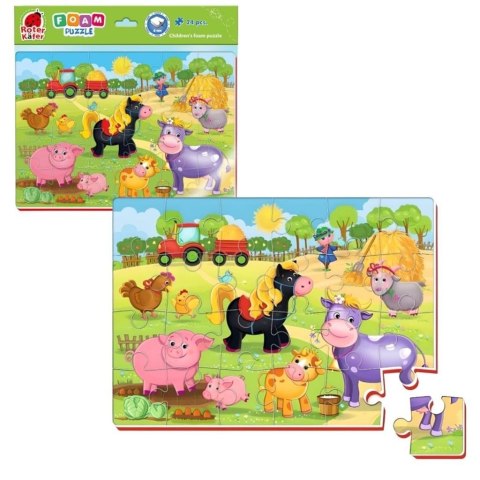 Piankowe puzzle A4 Roter Kafer 24 elementy Farma Zwierzątka