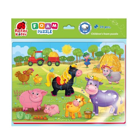 Piankowe puzzle A4 Roter Kafer 24 elementy Farma Zwierzątka