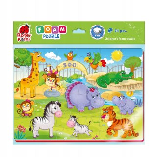 Piankowe puzzle Zabawne obrazki Zwierzątka w Zoo Roter Kafer