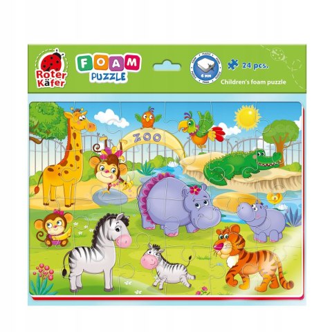 Piankowe puzzle Zabawne obrazki Zwierzątka w Zoo Roter Kafer
