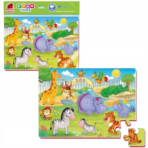 Piankowe puzzle Zabawne obrazki Zwierzątka w Zoo Roter Kafer