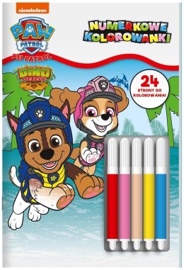 Psi Patrol. Numerkowe kolorowanki Dino Rescue