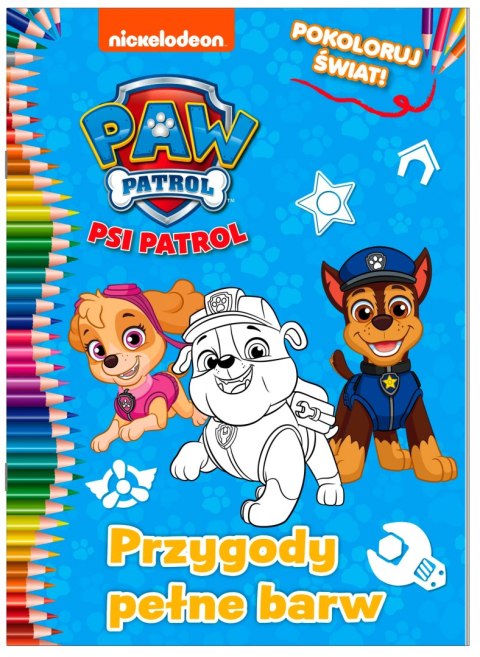 Psi Patrol Pokoloruj świat Przygody pełne barw Kolorowanka