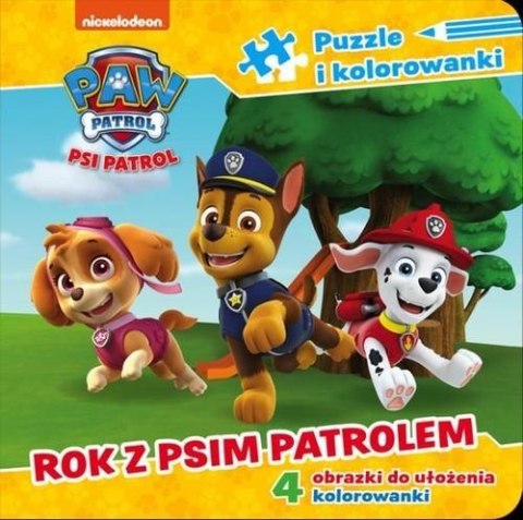 Psi Patrol Rok z Psim Patrolem Puzzle i Kolorowanki