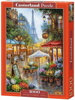 Puzzle 1000 elementów Wiosenne kwiaty Paryż Castorland