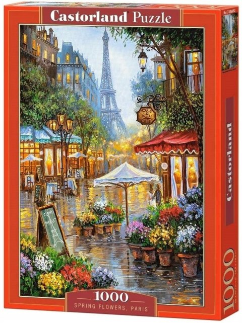 Puzzle 1000 elementów Wiosenne kwiaty Paryż Castorland