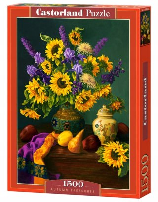 Puzzle 1500 elementów Jesienne skarby Słoneczniki Castorland