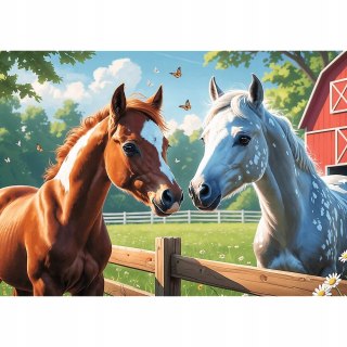 Puzzle 200 elementów Konie na polanie 13328 Trefl