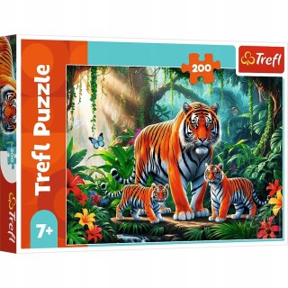 Puzzle 200 elementów Tygrysie zwyczaje Tygrysy 13330 Trefl
