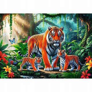 Puzzle 200 elementów Tygrysie zwyczaje Tygrysy 13330 Trefl