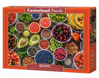 Puzzle 2000 elementów Stół pełen zdrowego jedzenia Castorland